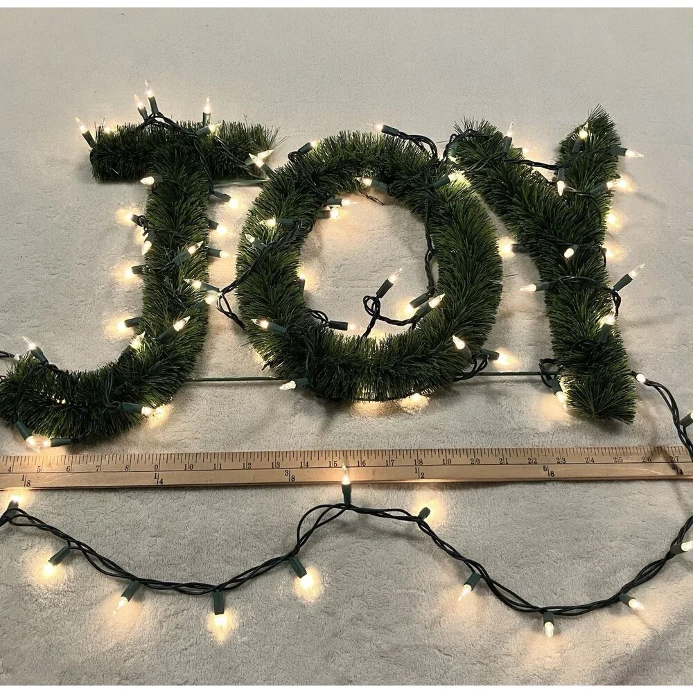 Christmas Decorations Marquee Light Up Garland JOY Letter Lights Holiday Decor